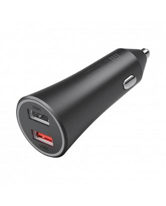 Xiaomi CC06ZM Car Charger 37W Fast Charge Version Dual USB Port Output With LED Light - Black