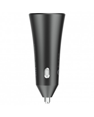 Xiaomi CC06ZM Car Charger 37W Fast Charge Version Dual USB Port Output With LED Light - Black