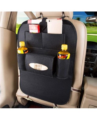 Car Seat Back Hanging Multi-function Car Storage Bag Seat Backpack - Black