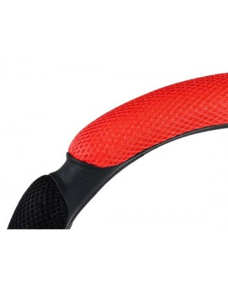 3D Non-Slip Steering Wheel Cover - Red+Black