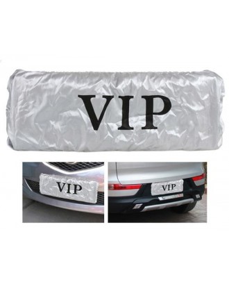 Dust-proof License Plate Cover for Car - Silver