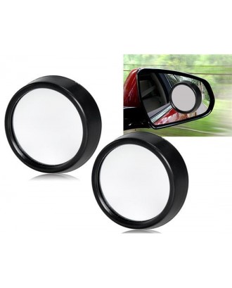 Adjustable 360 Degrees Angle Wide-Angle Reversing Rearview Mirror 2 PCs/Set - Black
